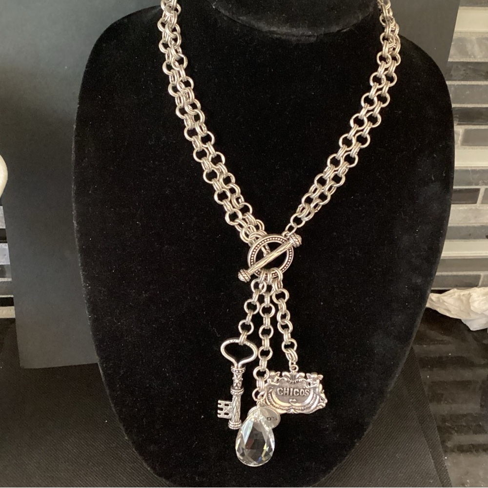 Chico’s Necklace, 35 Year Anniversary Silver Charm